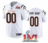 Nike Bengals Customized Men & Women & Youth White 2022 Super Bowl LVI Vapor Limited Jersey,baseball caps,new era cap wholesale,wholesale hats